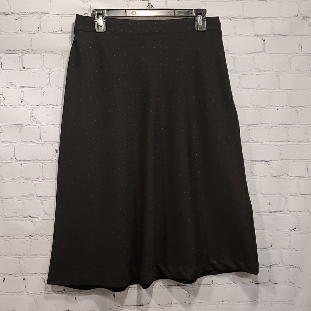 Hasting & Smith black with red dots midi skirt